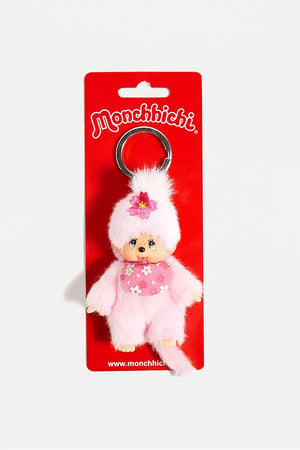 Monchhichi Cherry Blossom Keychain